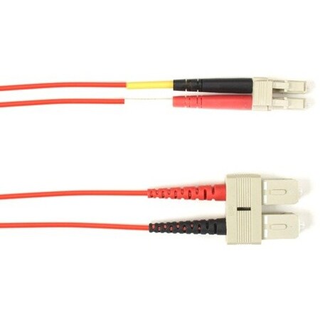 Black Box Os2 9-Micron Single-Mode Fiber Optic Patch Cable - Ofnp Plenum, FOCMPSM-001M-SCLC-RD